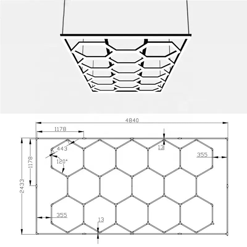 Hexagon led lights 2.4m x4.8m WHOLESALE PRICE DIRECT TO PUBLIC !