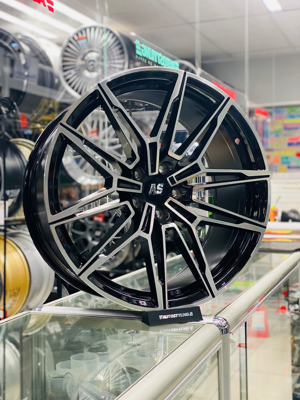 19”  AS-G80 5x120 MACHINE FACE BLK
