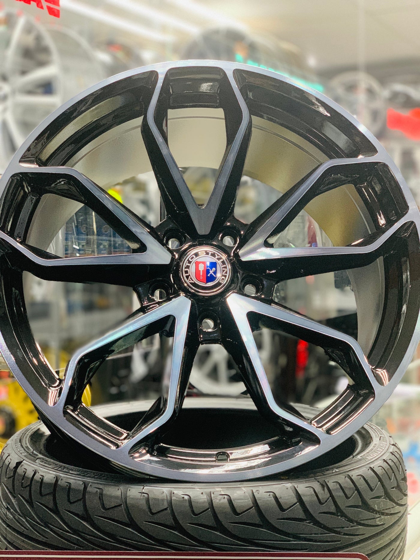 19” AS-F1203  5/120 BLACK MACHINE FACE