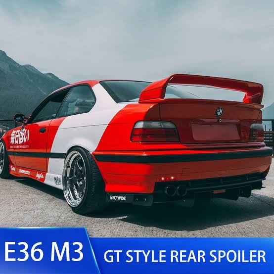 BMW E36 GT STYLE GLOSS BLACK BOOT SPOILER