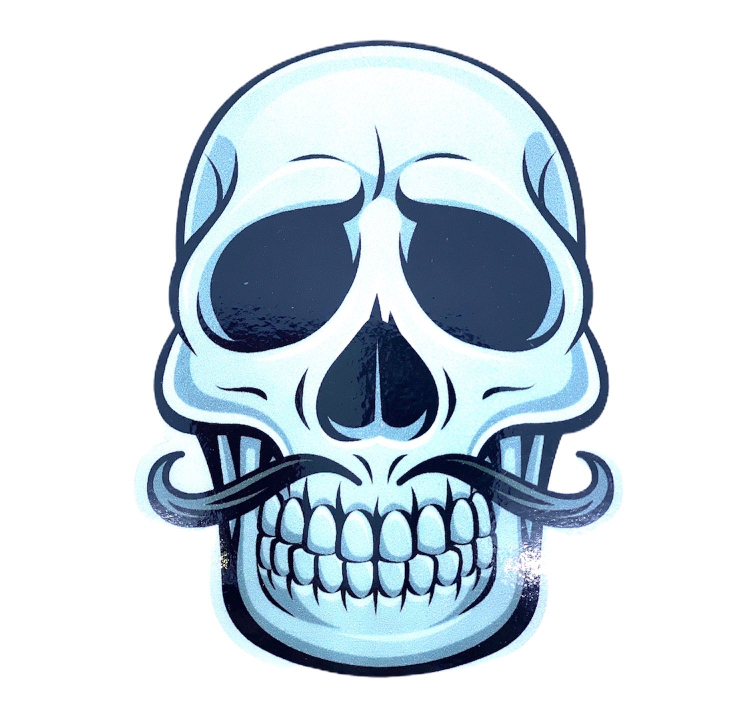 WHITE SKULL STICKER