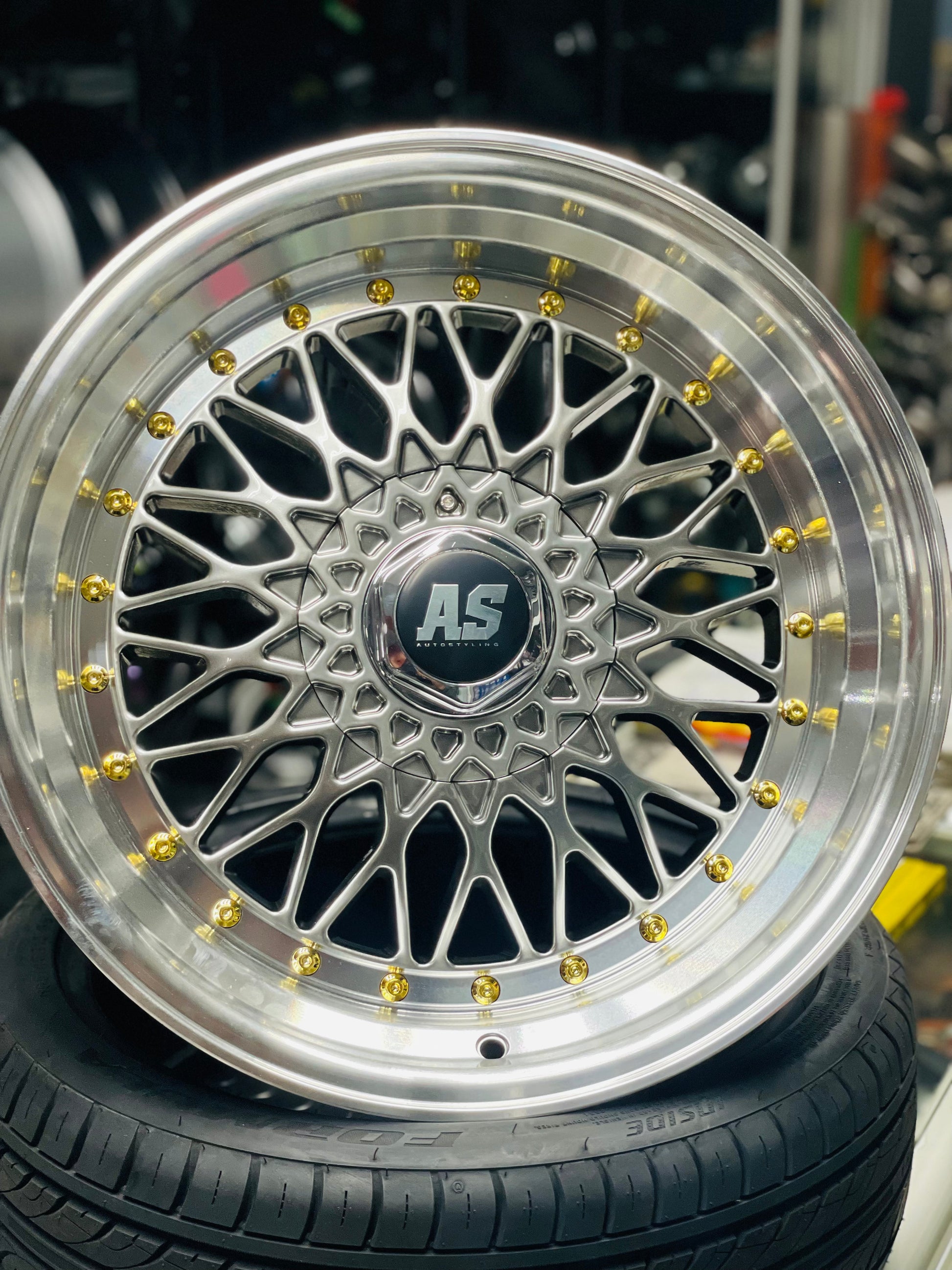 17" AS-008 4/100 & 4/108  GUNMETAL WHEELS