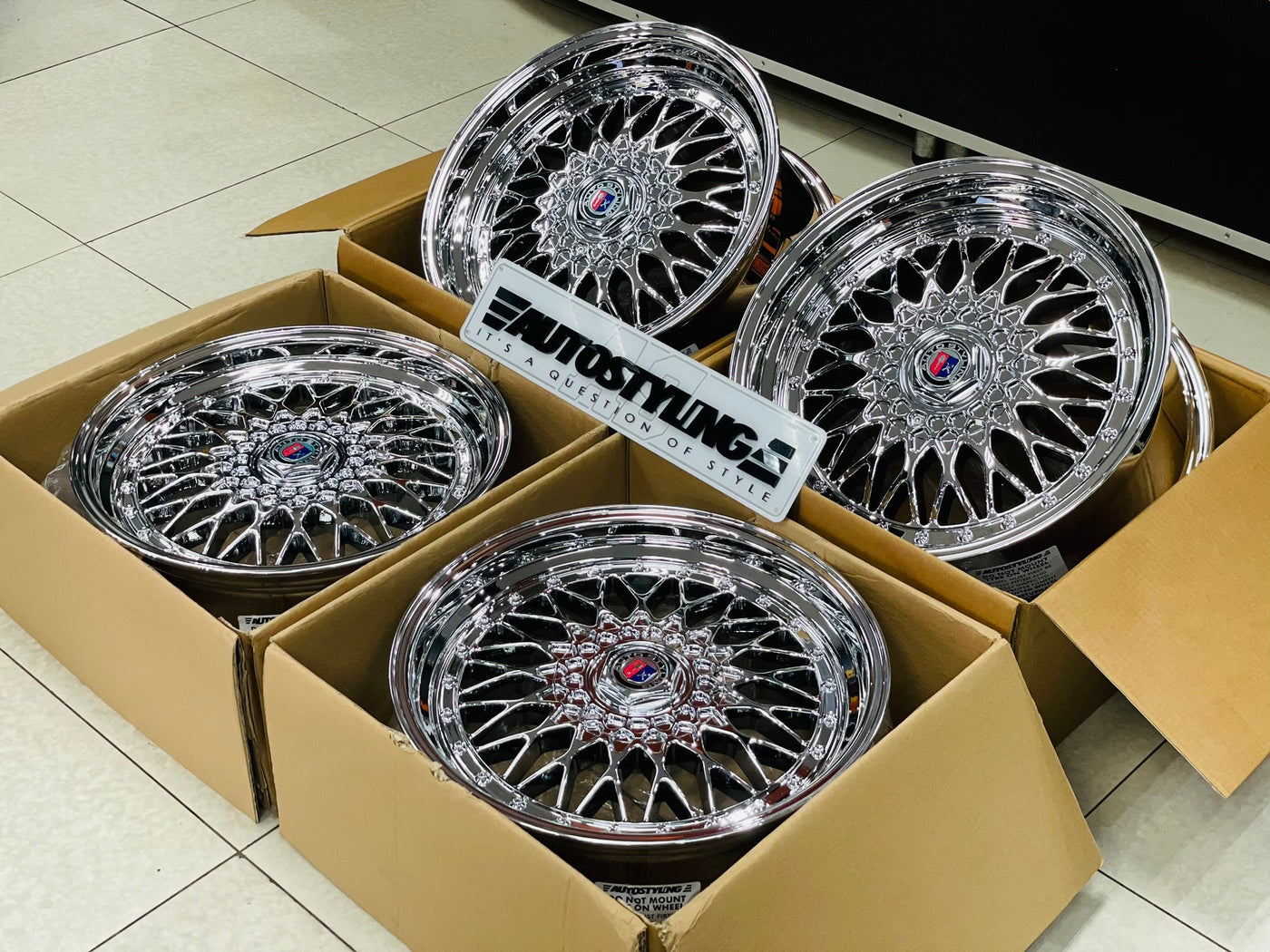 18” AS- MESH 5/100 5/120 SILVER CHROME