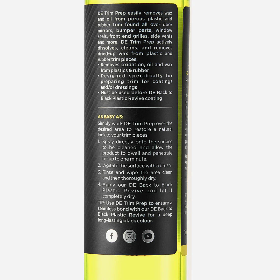 DETAILEASE Trim Prep - Plastic & Rubber Cleaner