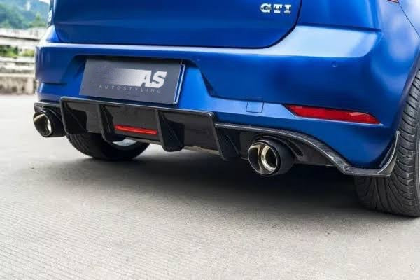 VW GOLF 7 GTI KARBEL REAR DIFFUSER WITH LED LIGHT