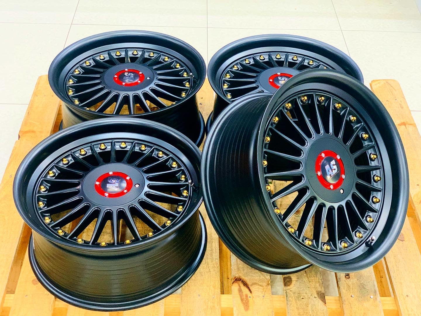 17'' AS-PINA SATIN BLACK 5x100 & 5x114 MULTI PCD WHEELS