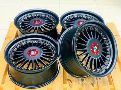 17'' AS-PINA SATIN BLACK 5x100 & 5x114 MULTI PCD WHEELS