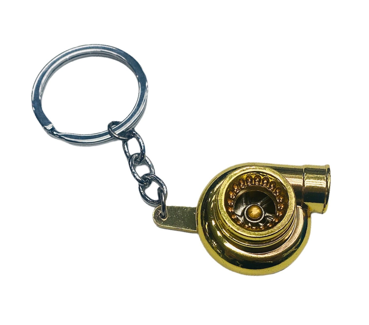 STEEL BASE KEY RING -  GOLD TURBO