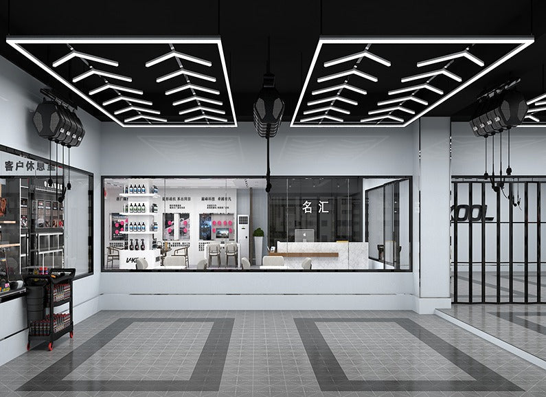 Designer Hexagon /arrow led lights 4.8m x2.4m