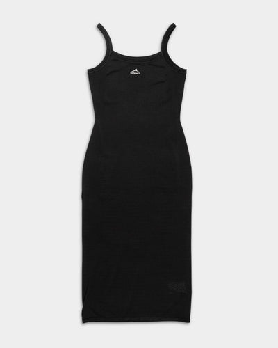 Alexander Wang Cami Scoop Long Dress w/ Wang Logo Print Black 4KC2256043 001