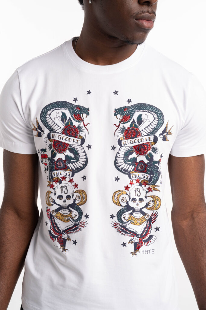 John Richmond Men’s Blese Slim T-Shirt | RMP25477TSIT White