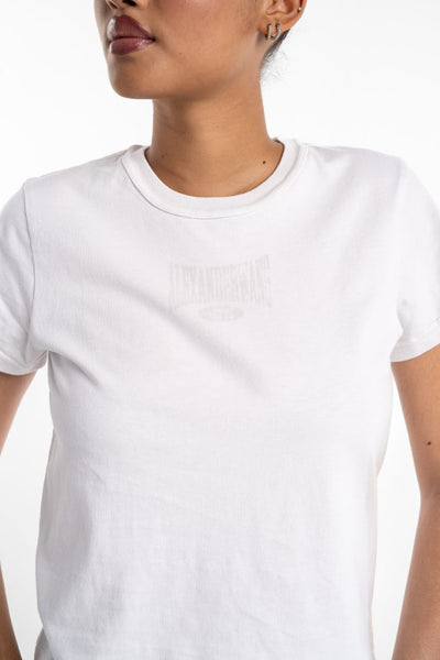 Alexander Wang Graphic Shrunken Tee Dirty White 4CC2251540 132