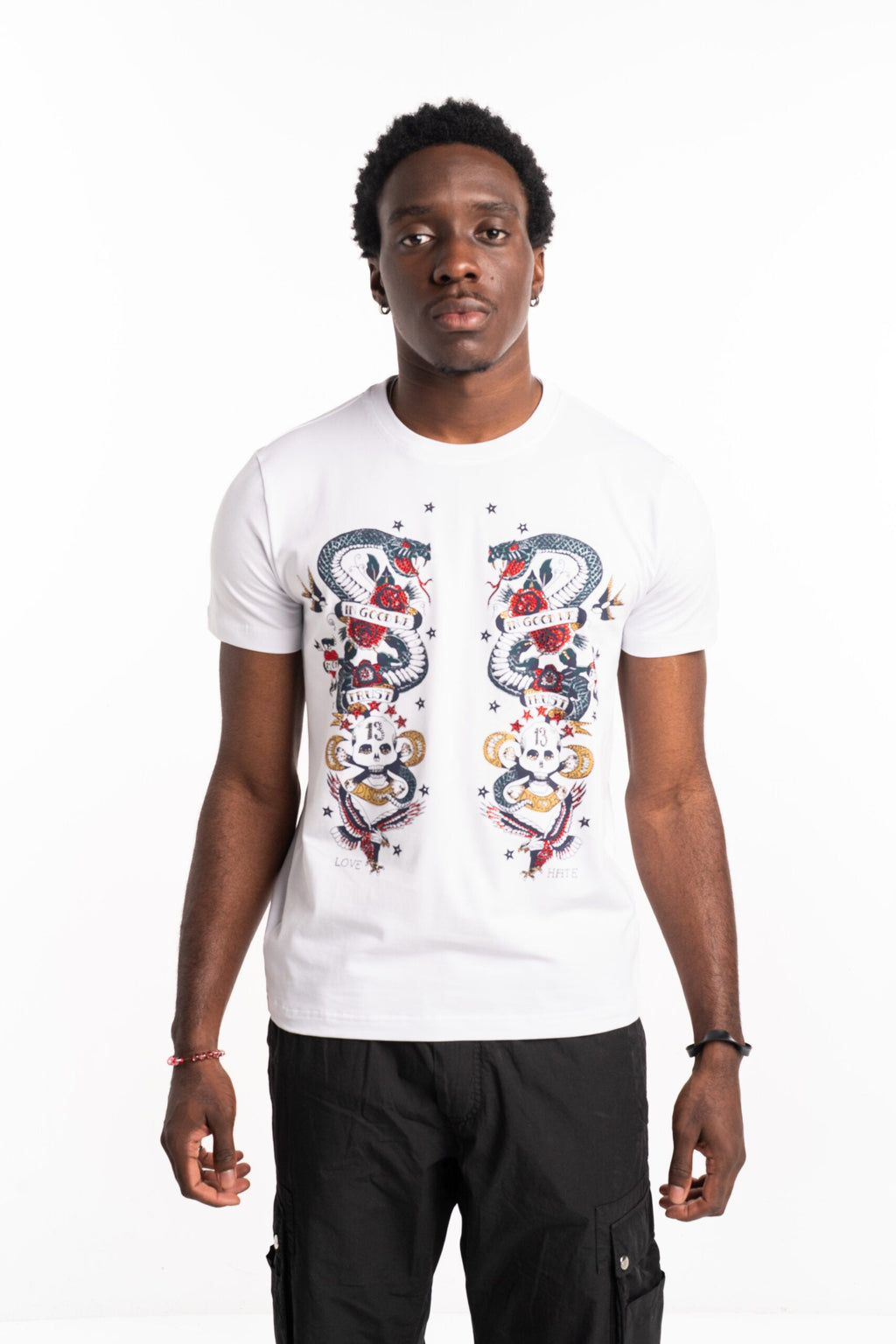 John Richmond Men’s Blese Slim T-Shirt | RMP25477TSIT White