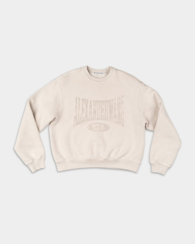 Alexander Wang Graphic Crewneck Sweatshirt Dirty White 4CC2251539 132