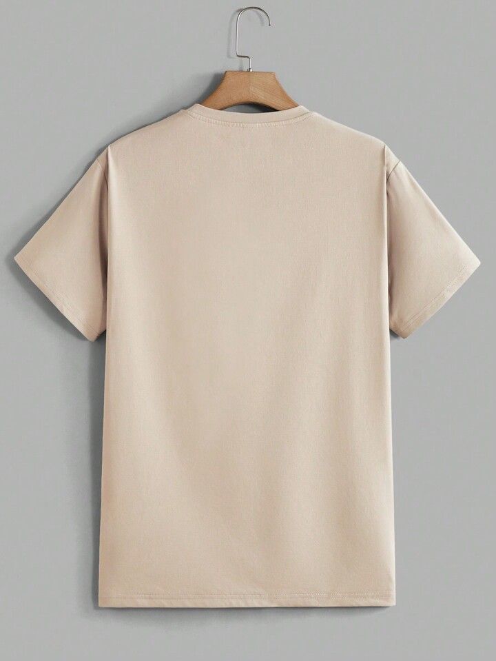 Men's Solid Color Fitted Crew Neck Short Sleeve T-Shirts