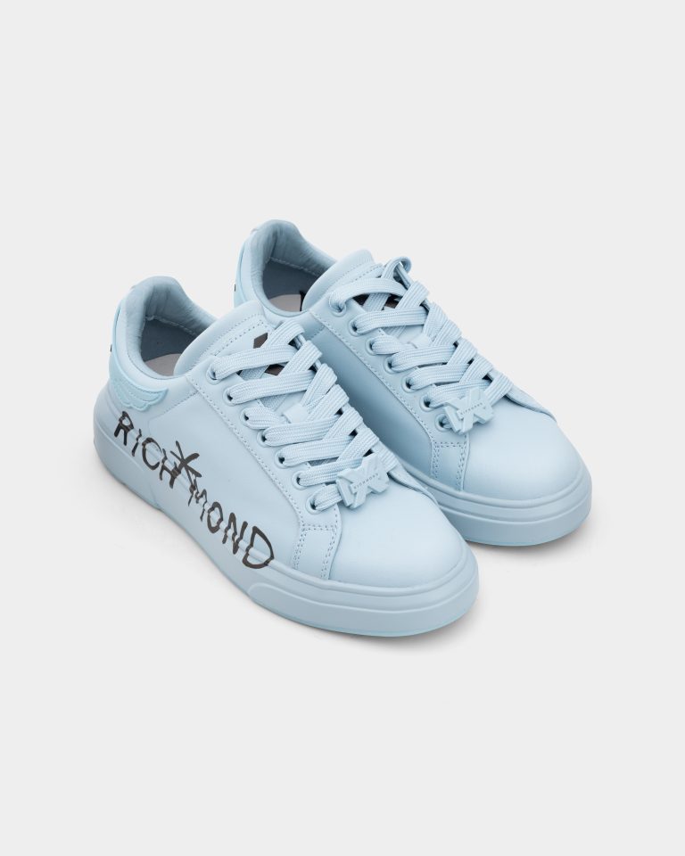 John Richmond X Ladies Sneakers | Leather Light Blue 27207 CP B