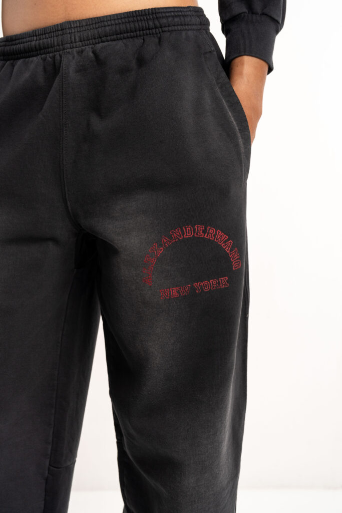 Alexander Wang Graphic Articulated Leg Sweatpant Sunfade Black 4CC2254428 16D