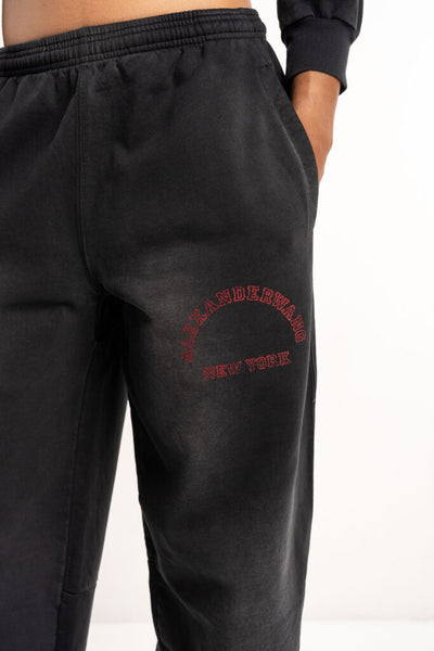 Alexander Wang Graphic Articulated Leg Sweatpant Sunfade Black 4CC2254428 16D