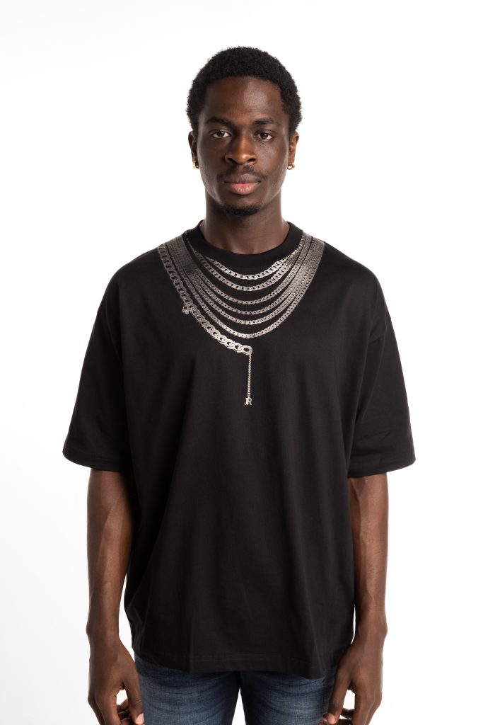 John Richmond Men’s T Shirt Over Britta RMA24136TSIT Black