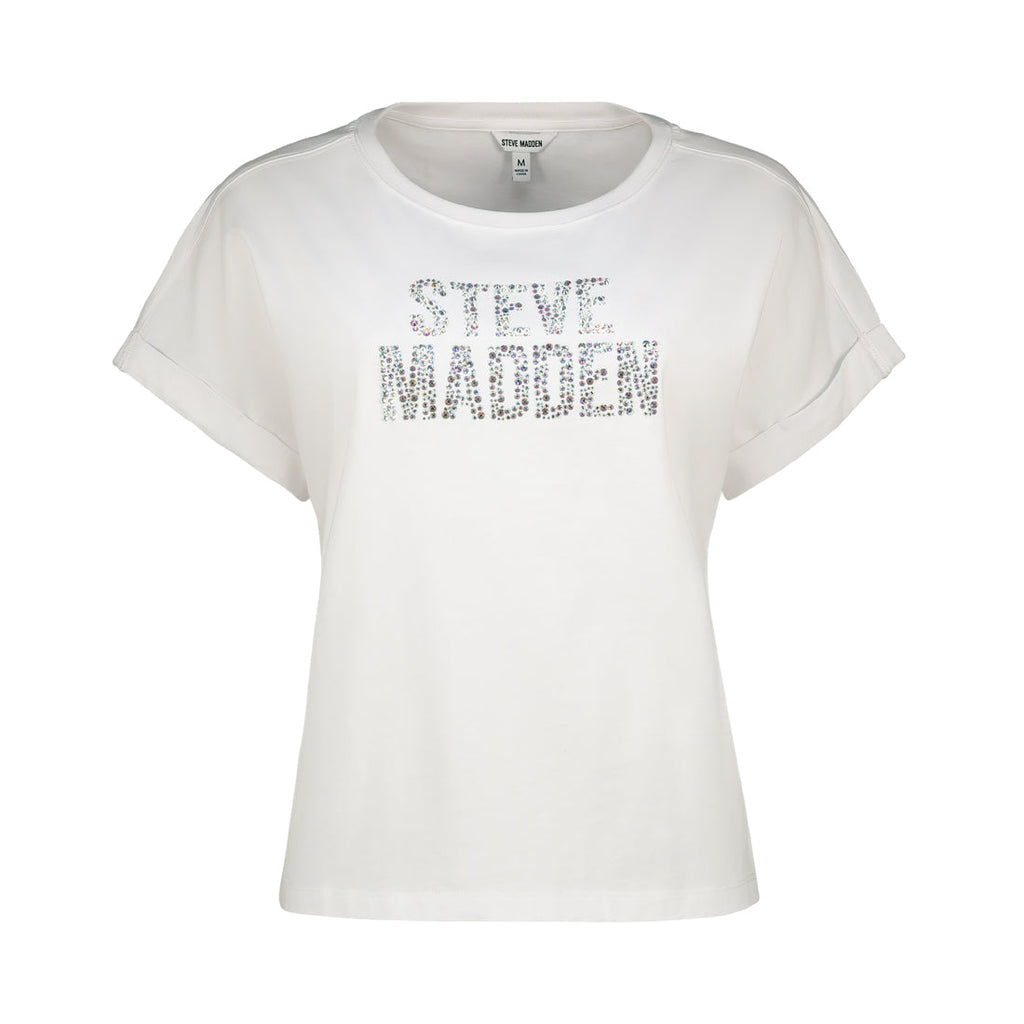 GISELLE LADIES KNITTED T-SHIRT WHITE