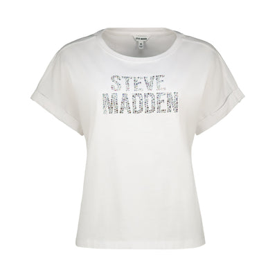 GISELLE LADIES KNITTED T-SHIRT WHITE