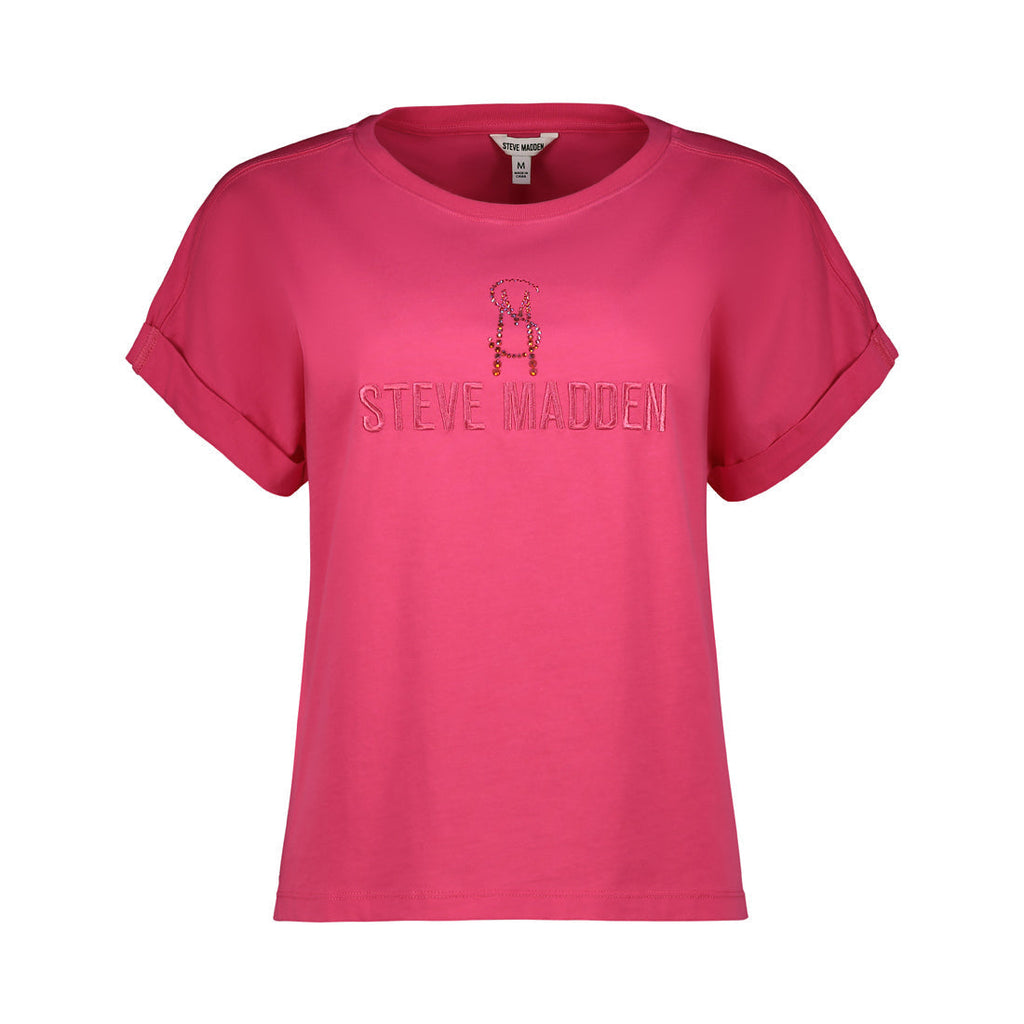 SELENA LADIES KNITTED T-SHIRT PINK